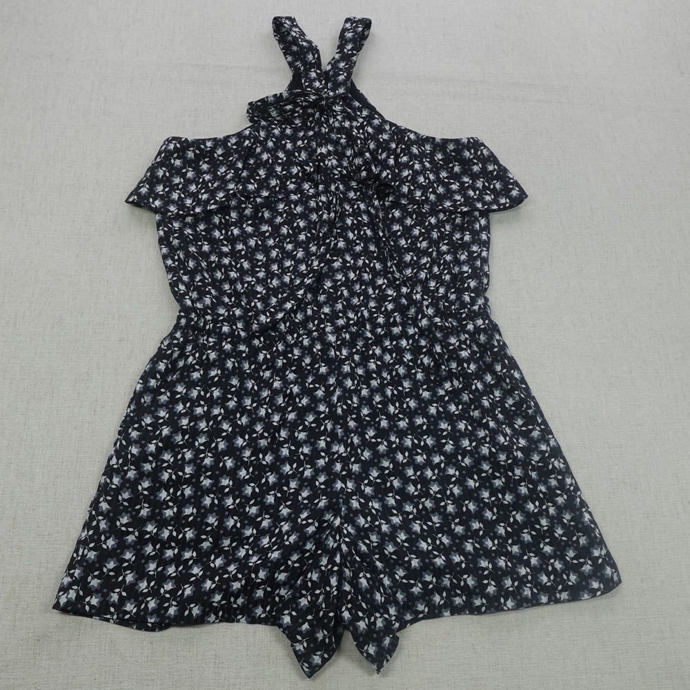 Ann Taylor Loft Romper Womens Small Floral Off Shoulder Pockets Summer Jumpsuit